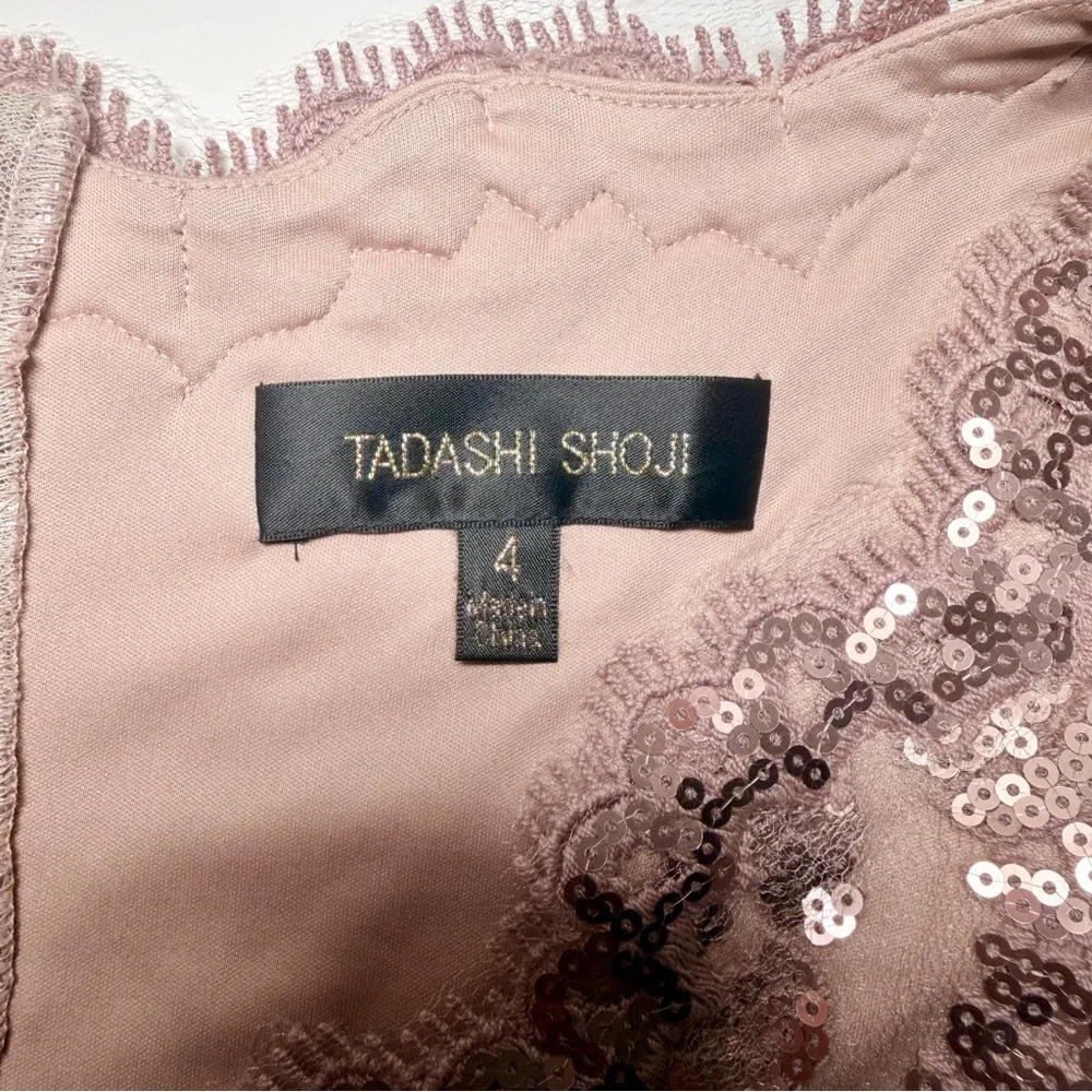 NWT Tadashi Shoji ALT1736M Lace Sequin Dress – Size 4